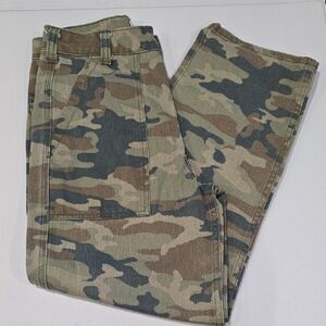 High Waisted Straight Leg Camo Pants